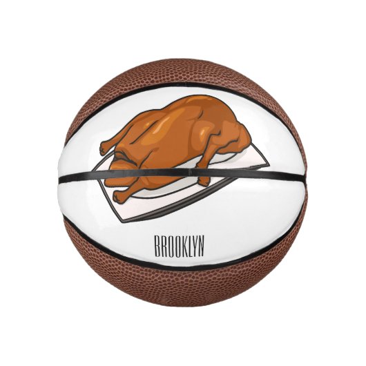 北京ダック漫画イラストレーション ミニバスケットボール (正面)