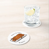 北京ダック漫画イラストレーション ラウンドペーパーコースター (インサイチュ)