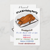 北京ダック漫画イラストレーション 招待状 (正面/裏面)