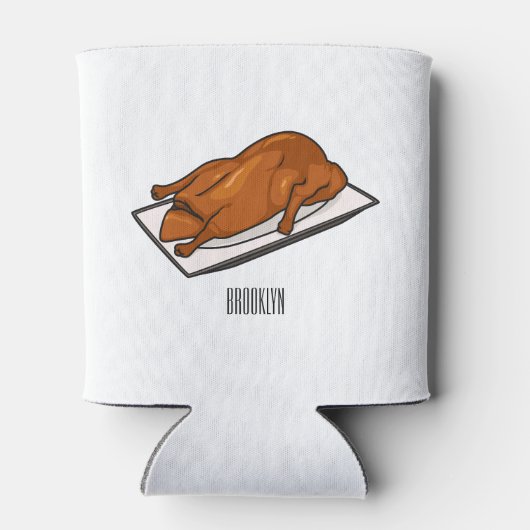 北京ダック漫画イラストレーション 缶クーラー (裏面)