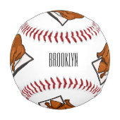 北京ダック漫画イラストレーション 野球ボール (正面)