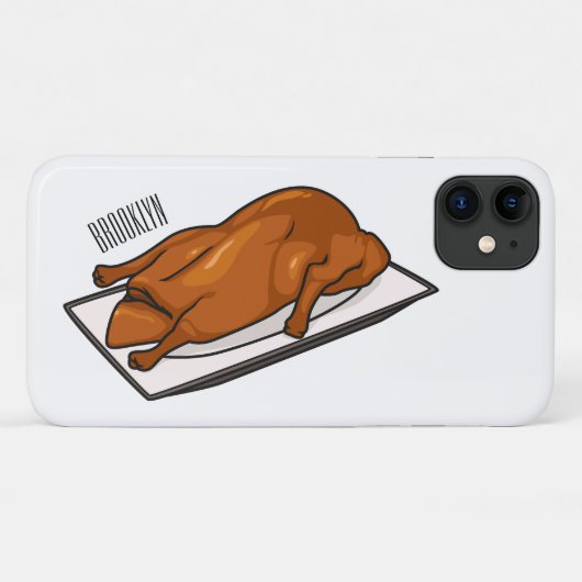 北京ダック漫画イラストレーション Case-Mate iPhoneケース (裏面(横))