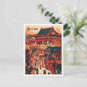 北京中国アートヴィンテージトラベルイラストレーション ポストカード (スタンド正面)