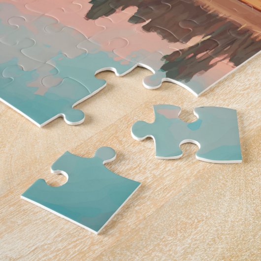 北京中国イラストレーショントラベルアートヴィンテージ ジグソーパズル (側面)