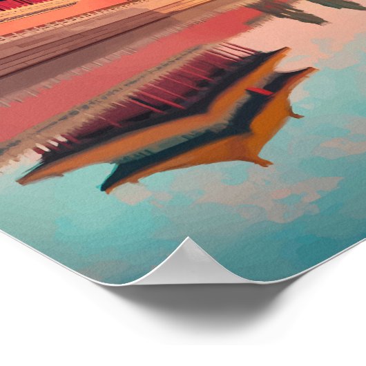 北京中国イラストレーショントラベルアートヴィンテージ ポスター (角)