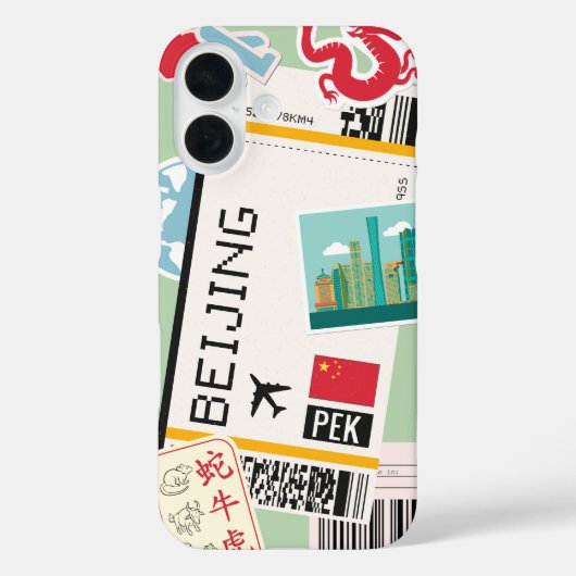 北京中国ボーディングパス Case-Mate iPhoneケース (裏面)