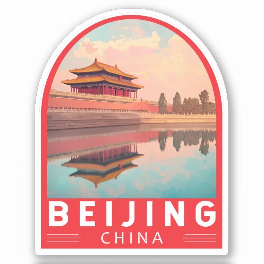 北京中国旅行アートエンブレム シール (正面)