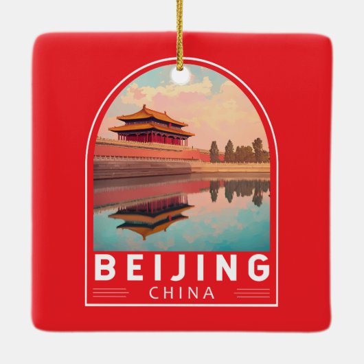 北京中国旅行アートエンブレム セラミックオーナメント (裏面)