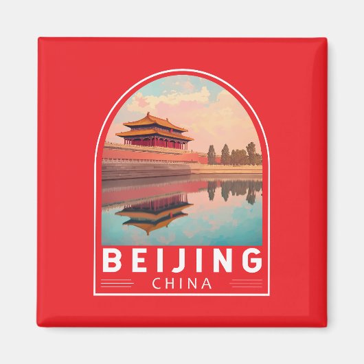 北京中国旅行アートエンブレム マグネット (正面)