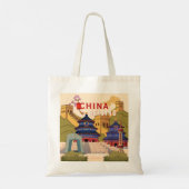 北京中国旅行ポスター | アジアの都市の壁のアート トートバッグ (裏面)