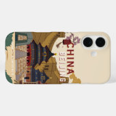北京中国旅行ポスター | ビンテージイラスト Case-Mate iPhoneケース (裏面 (横))