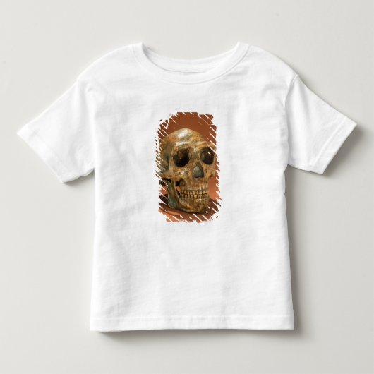 北京人の再構築スカル トドラーTシャツ (正面)