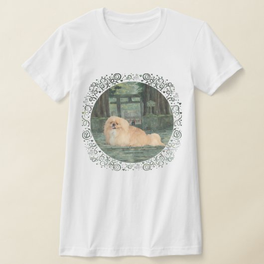 北京犬とオリエンタルゲートウェイ Tシャツ (レイダウン)