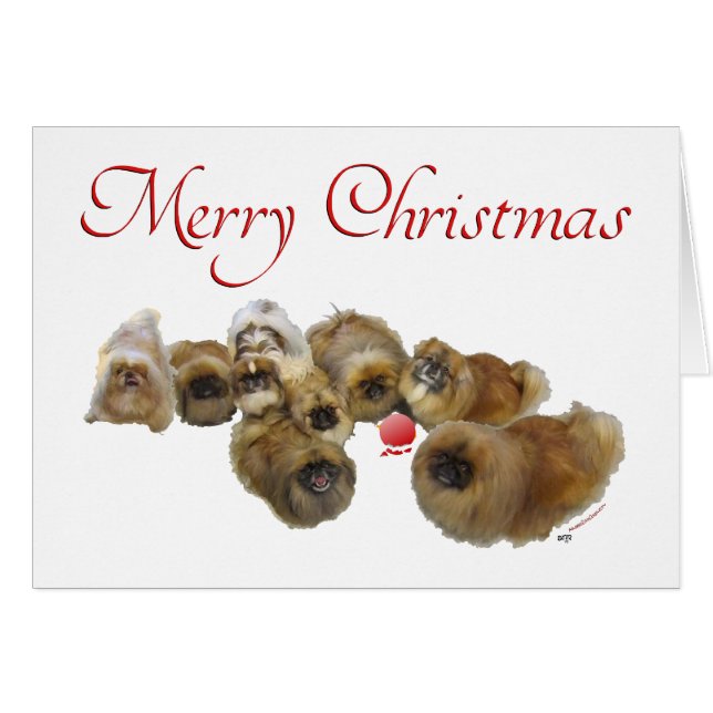 北京犬のクリスマスオーナメント (正面横)