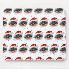 北京犬のクリスマススター マウスパッド