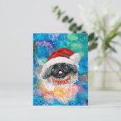 北京犬のクリスマス シーズンポストカード (スタンド正面)