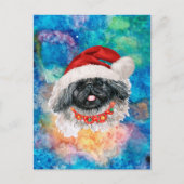 北京犬のクリスマス シーズンポストカード (正面)