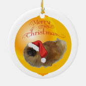 北京犬のクリスマス セラミックオーナメント (裏面)