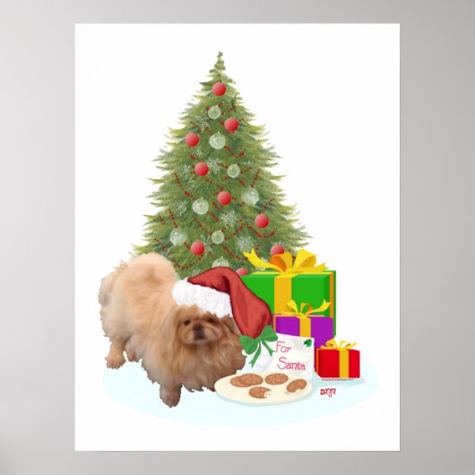 北京犬のクリスマス ポスター (正面)