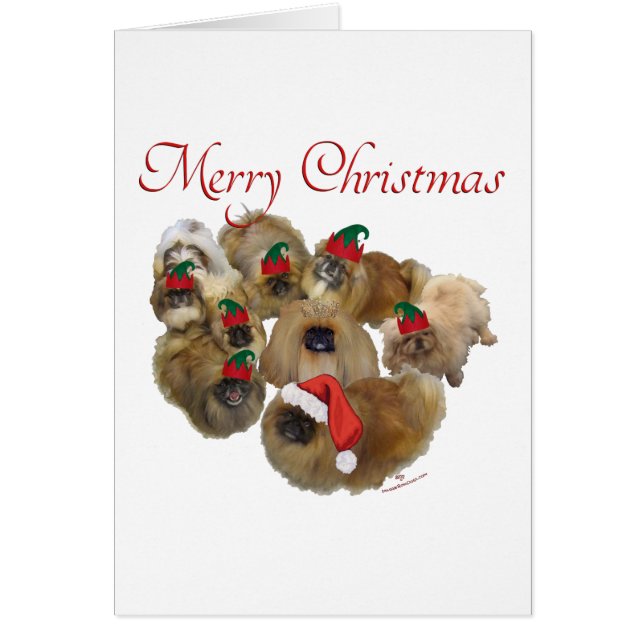 北京犬のグループ クリスマス (正面)