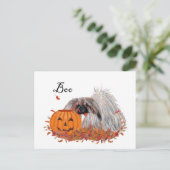 北京犬のハロウィン ポストカード (スタンド正面)