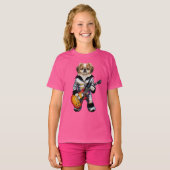 北京犬のロック・スター キッズTシャツ Tシャツ (正面フル)