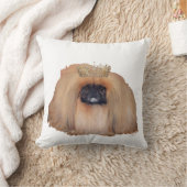 北京犬の女王 (カスタマイズ可能) クッション (ブランケット)