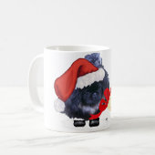 北京犬の子犬のクリスマス コーヒーマグカップ (正面左)