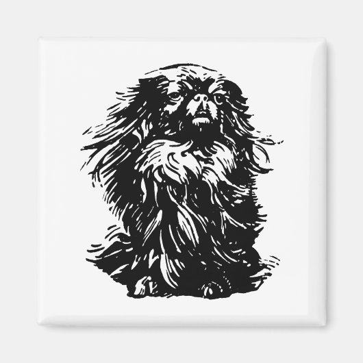 北京犬の尊厳 マグネット (正面)