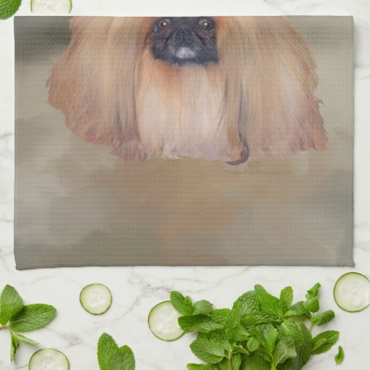 北京犬の王様 キッチンタオル (折り畳み)