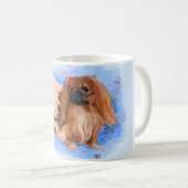 北京犬の真っ青 コーヒーマグカップ (正面右)