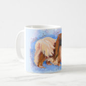 北京犬の真っ青 コーヒーマグカップ (正面左)