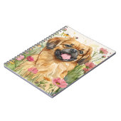 北京犬ジャーナル 水彩画のカバー ノートブック (左側)