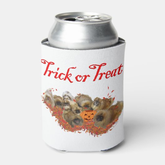 北京犬ハロウィン 缶クーラー (缶正面)