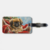 北京犬 クリスマス フェスティブ ラゲッジタグ (裏面横)
