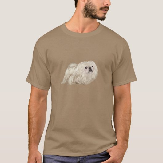 北京犬 - ホワイト Tシャツ (正面)