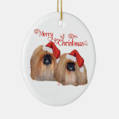 北京犬 メリークリスマス セラミックオーナメント (右)