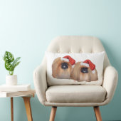 北京犬 メリークリスマス ランバークッション (椅子)
