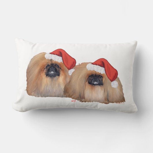 北京犬 メリークリスマス ランバークッション (正面)