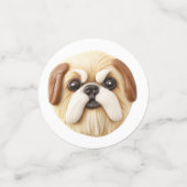 北京犬 3Dインスパイアデザイン コンフェッティ (スモール正面)