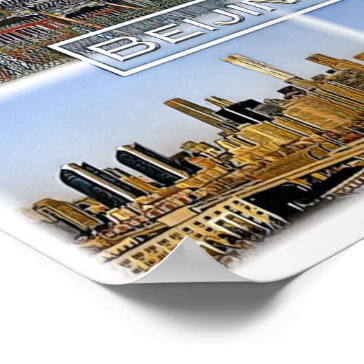 北京 – 中国 – モザイク –  ポスター (角)