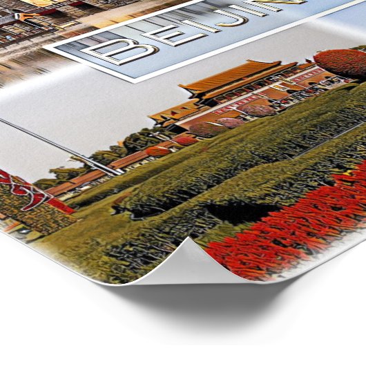 北京 – 中国 – モザイク –  ポスター (角)