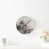 北京、c.1850 (色のlitho)の西部のゲート ラウンド壁時計 (ホーム)