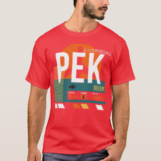 北京PEK空港コードスーツケースタグ Tシャツ