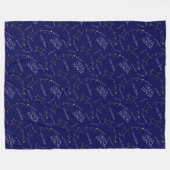 北半球うさ座（小） フリースブランケット (正面(横))