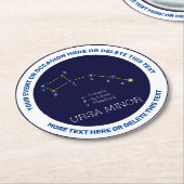 北半球うさ座(小) ラウンドペーパーコースター (アングル)