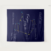 北半球でポラリスの星を見つける タペストリー (正面(横))