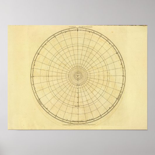 北半球のアウトライン ポスター (正面)