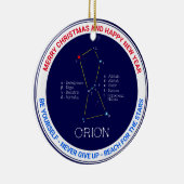 北半球のオリオン座 セラミックオーナメント (右)