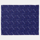 北半球のオリオン座 フリースブランケット (正面(横))